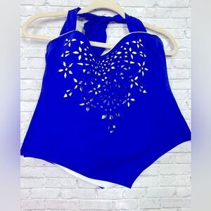 BECCA‎ Floral cutout bikini set sz L